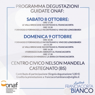 Il programma degustazioni di Onaf Delegazione di Brescia