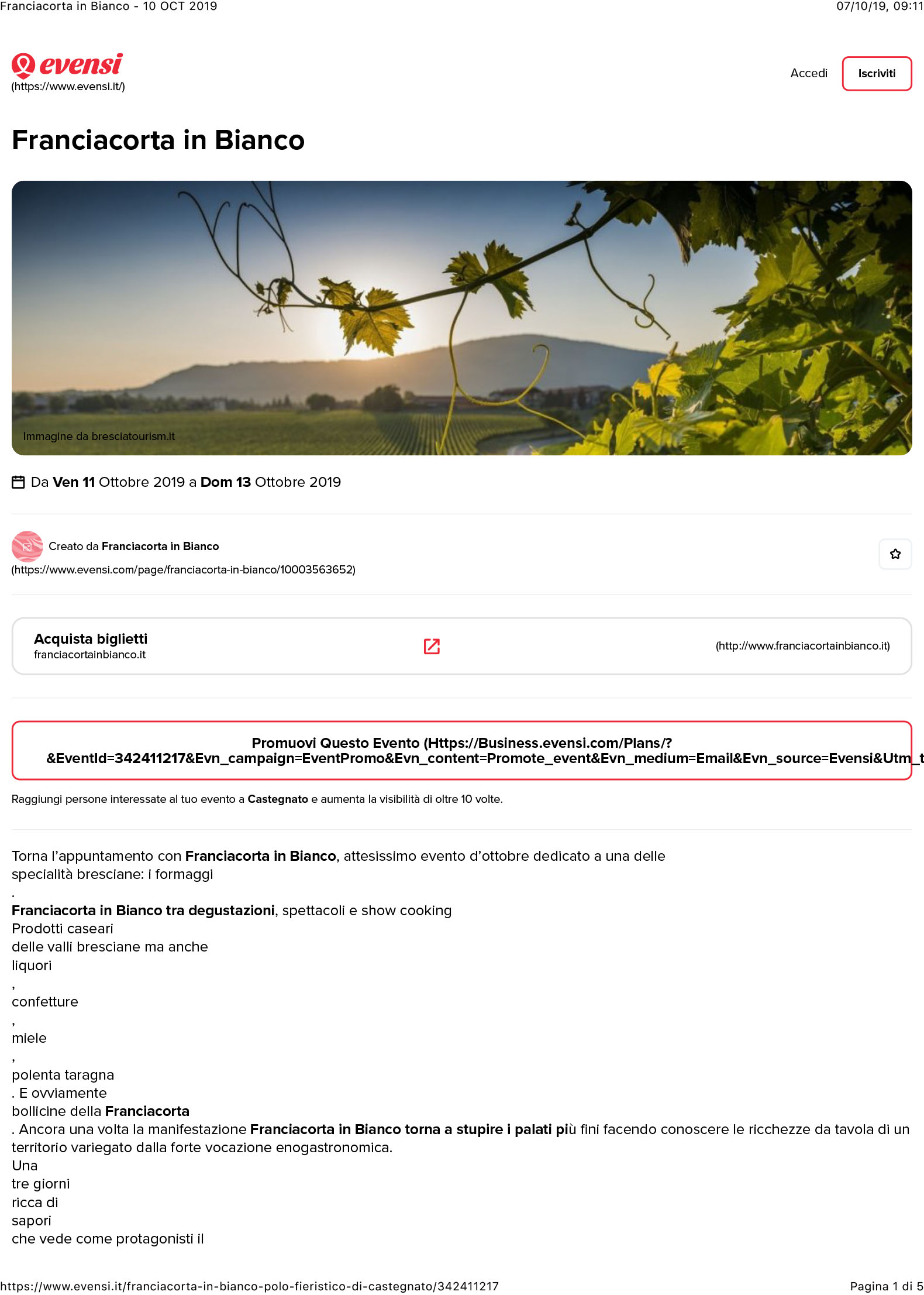 evensi 7 ottobre