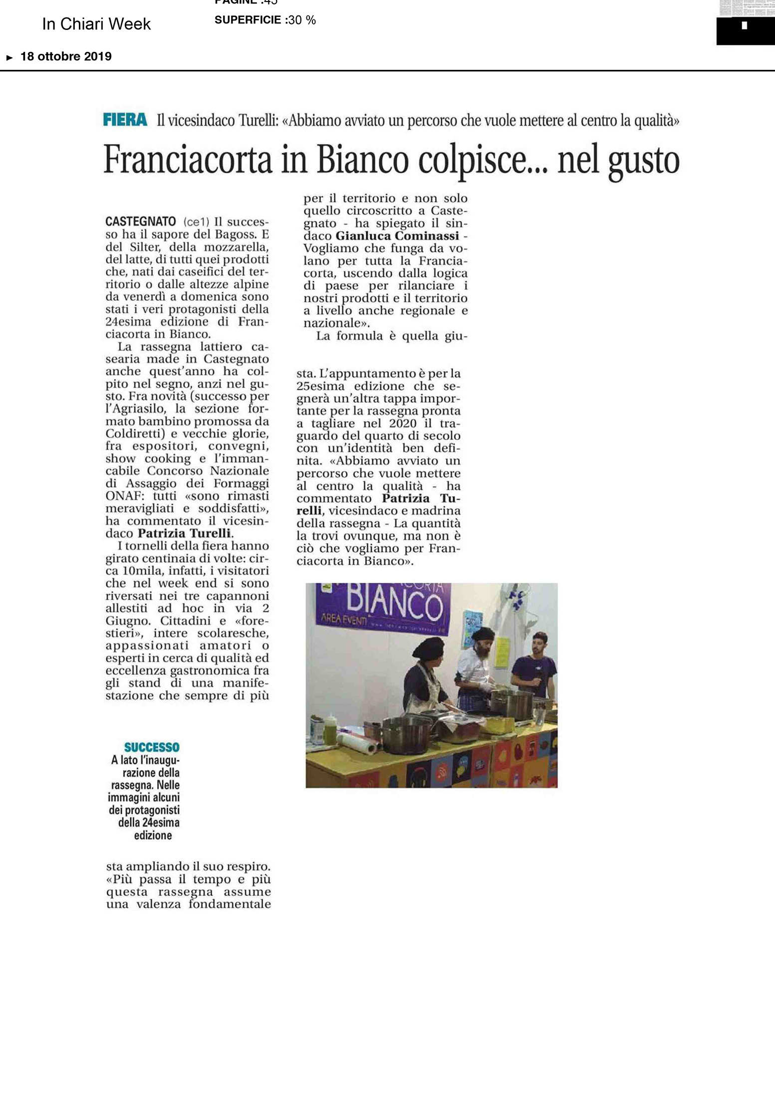 in chiari week 18 ottobre