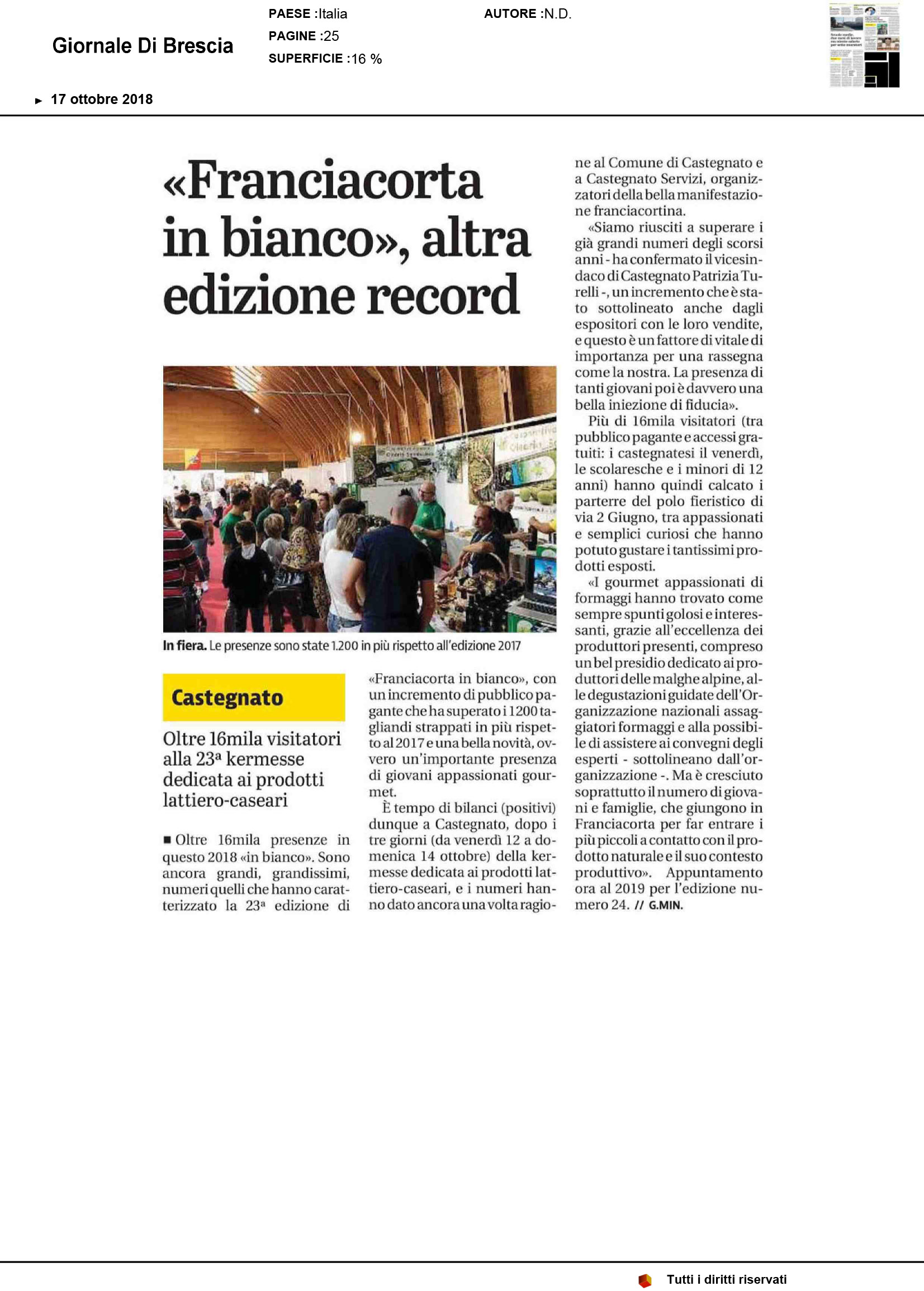 quot Giornale Di Brescia 25 20181017