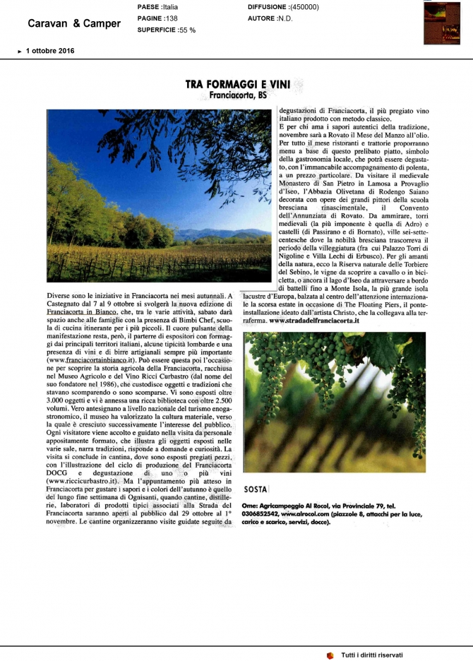Tra formaggi e vini - Caravan &amp; Camper