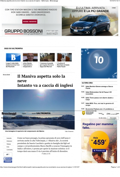 Il Maniva aspetta solo la neve, intanto va a caccia di inglesi - Bresciaoggi.it