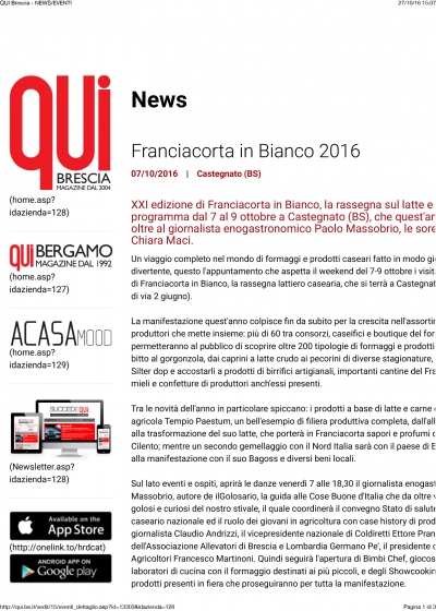 Franciacorta in Bianco 2016 - Quibrescia.it