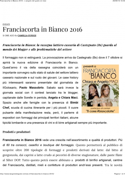 Franciacorta in Bianco 2016 - langolodelgusto-enrose.it