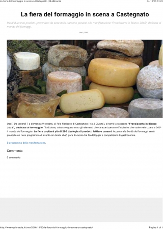 La fiera del formaggio in scena a Castegnato - quibrescia.it