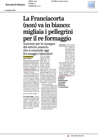 La Franciacorta (non) va in Bianco: migliaia i pellegrini per il Re formaggio - Giornale di Brescia