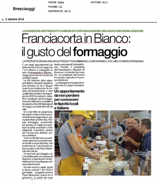 Franciacorta in Bianco: il gusto del formaggio - Bresciaoggi