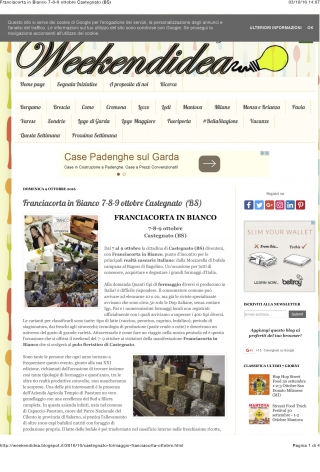 Franciacorta in Bianco 7,8,9 ottobre a Castegnato - Weekendidea