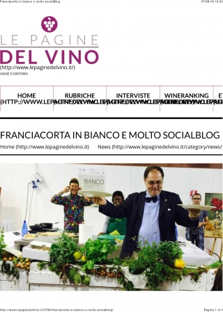Franciacorta in Bianco e molto socialblog - le pagine del vino