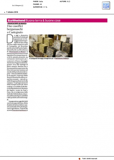 Due caseifici bergamaschi a Castegnato - Eco di Bergamo