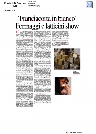 &#039;Franciacorta in Bianco&#039; formaggi e latticini show - Provincia di Cremona